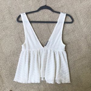 Small Urban Outfitters woven white tank top